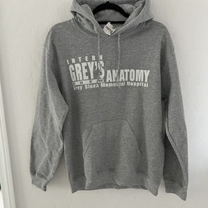 Grey’s Anatomy Intern Crew Hoodie, Hooded Sweater, Grey, Size S, NWT
